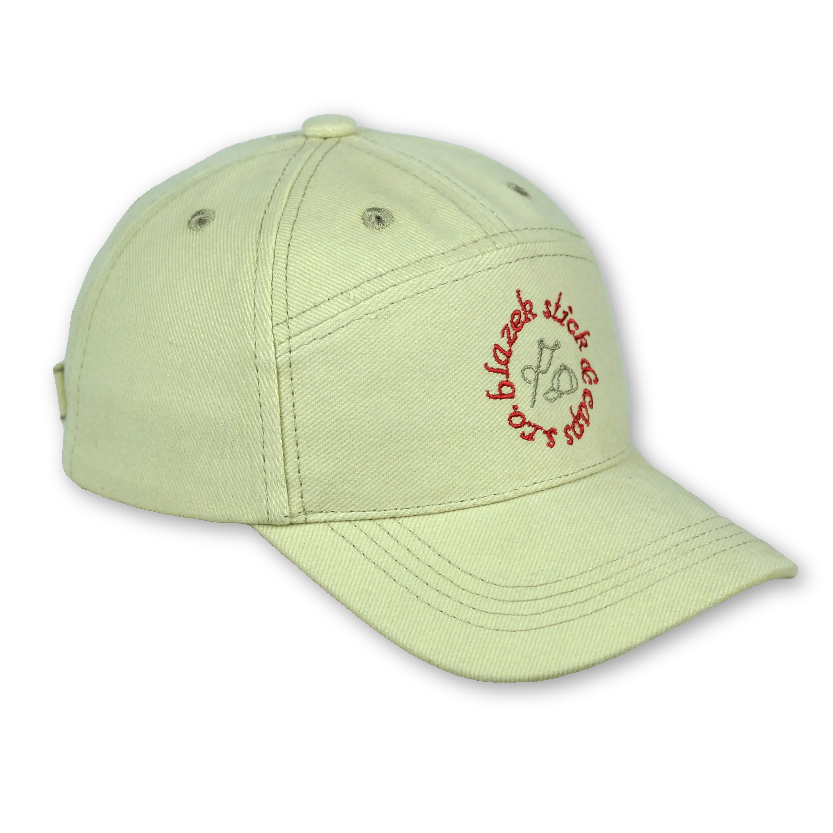 Beige siebenteilige Baseball-Kappe