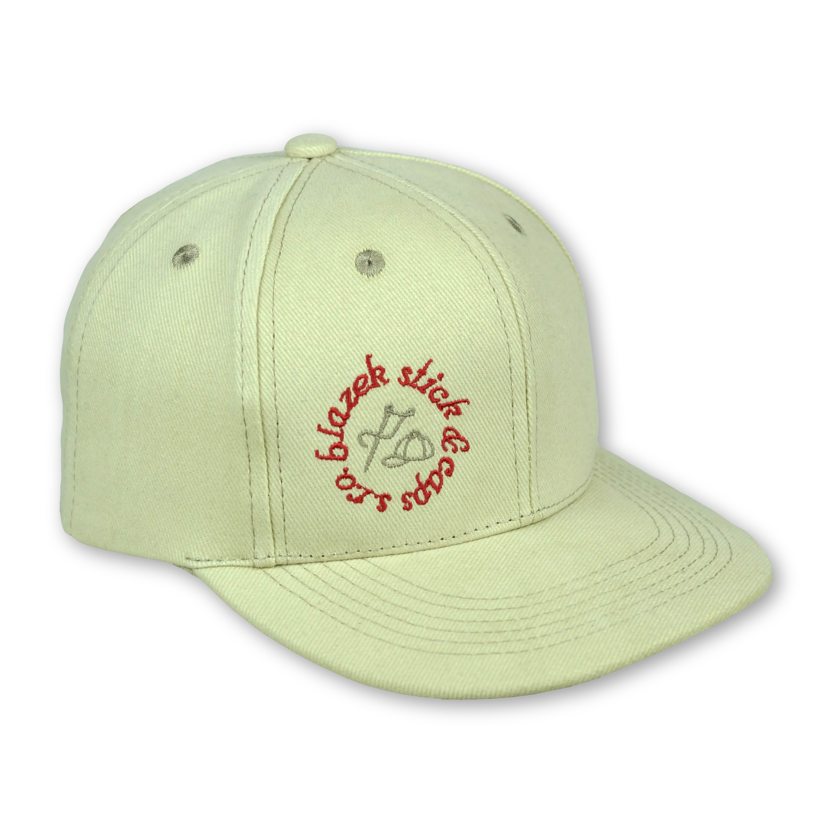 Beige Snapback-Kappe