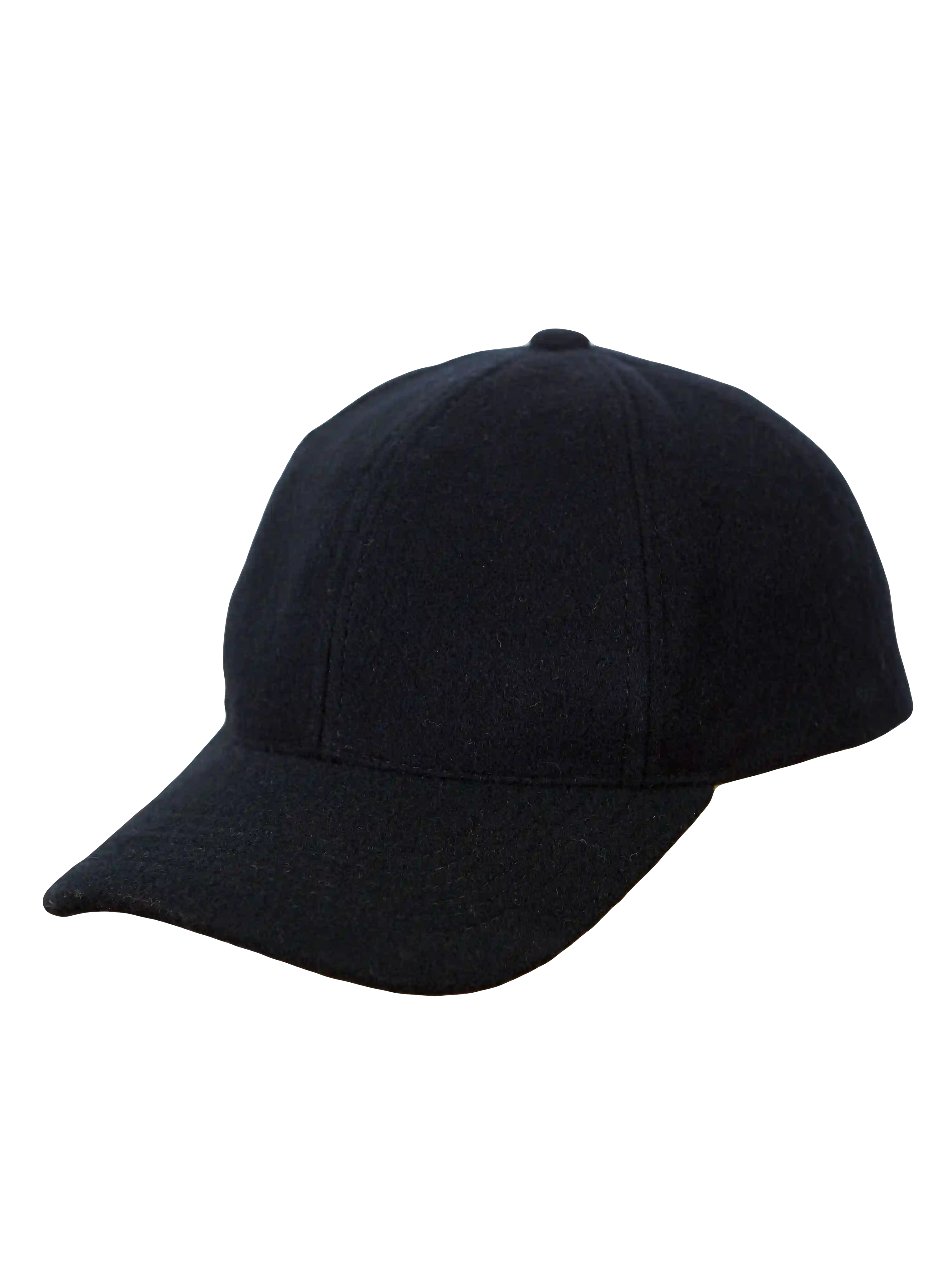 Woll-Basecap – Schwarz
