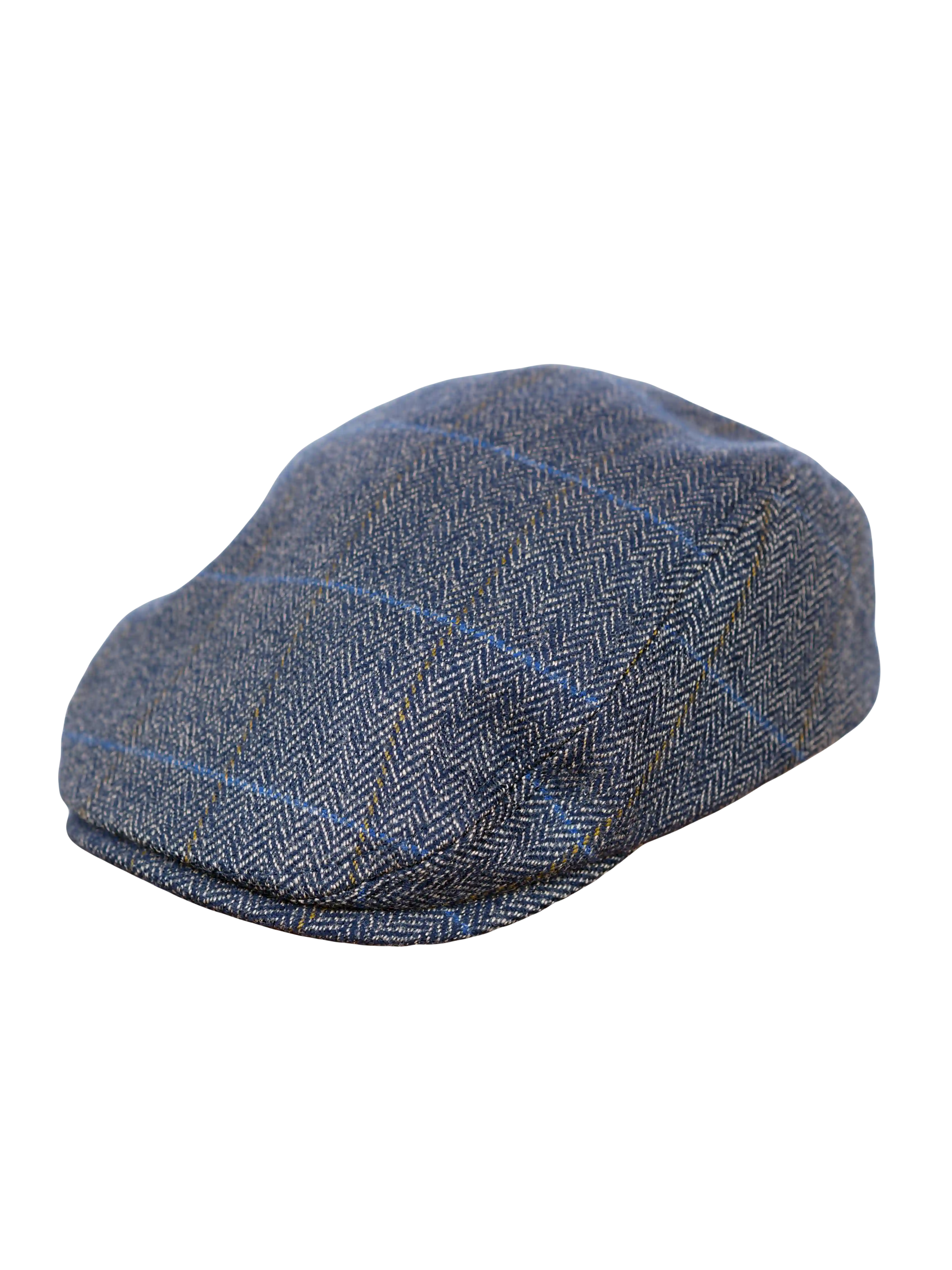 Woll-Schiebermütze – Grau (Kariert)